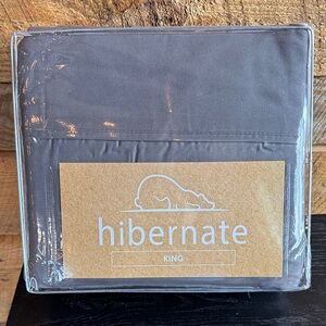 Hibernate 1800 Threadlux Series Deep Pocket King Size Sheet & Pillowcase Set NIP